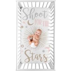 Sweet Jojo Designs Star and Moon Girl Photo Op Fitted Crib