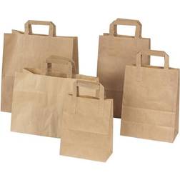 Diverse Papirsbærepose brun 11,5L 70g 220/125x350mm 250stk/pak
