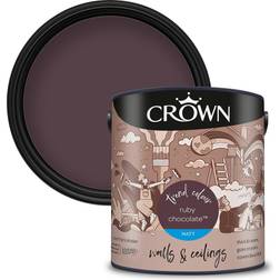 Crown Matt Emulsion Paint Ruby Chocolate Ceiling Paint, Wall Paint