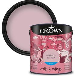 Crown Matt Emulsion Paint Raspberry Souffle Ceiling Paint, Wall Paint