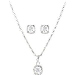 Montana Silversmiths Halo Jewelry Set - Silver/Transparent