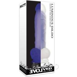 Evolved Utvecklad lysande dildo klar lila klassisk 18,5 cm 7,3 tum silikon