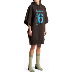 Logo cotton hoodie dress