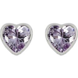 Radley Heart Stud Earrings - Silver/Purple