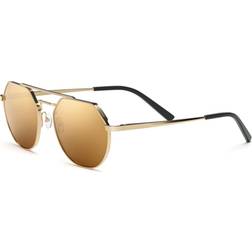 Serengeti Aviator Shiny Light Gold Saturn Polarized