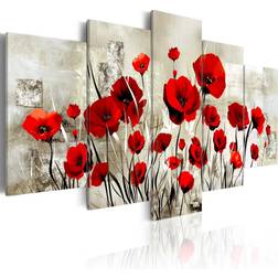 Canvas Tavla - Scarlet Field - 200x100 Billede