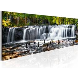 Canvas Tavla - Fairytale Waterfall 150x50 Billede