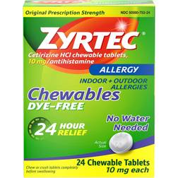 Zyrtec 24 Hour Allergy Relief Chewable Dye-Free