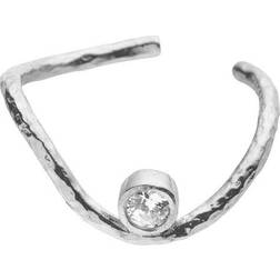 Stine A Wavy Ear Cuff - Silver/Transparent