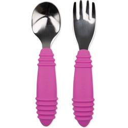 Bumkins Spoon & Fork Fuchsia 1 Set