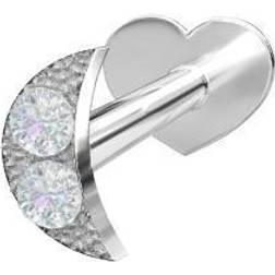Nordahl Andersen Moon Sterling Silver Örhängen Med Zirconia - Pierce52