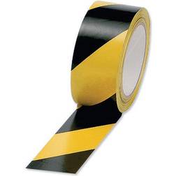 Vinyl Tape Hazard YellowBlack 50mmx33m Pack of 6 PVC-50-33-HAZYB