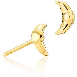 Sistie Frederikke Wærens Croissant Stud Earrings - Gold