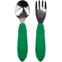 Bumkins Spoon & Fork Jade