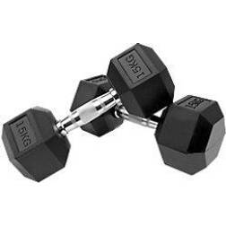 Neo Cast Iron Rubber Hexagonal Dumbbell 30kg