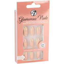 W7 Glamorous Nails Shiny Pearl met nagellijm