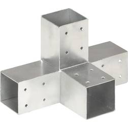 vidaXL Conector de postes en forma de X metal galvanizado 71x71 mm