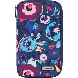 Travelon Floral Rfid Blocking Family Passport Zip Wallet Multi