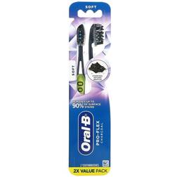 Oral-B Pro-Flex Charcoal Manual Toothbrush Soft 2 Count