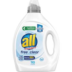 all 82.5 Liquid Laundry Detergent, Free Clear for Sensitive Skin, 2X Concentrated