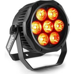 BeamZ Professional BWA410 Projecteur PAR Eclairage soirée DJ 7 LED RVBB 4/8 canaux DMX 7x 10W noir
