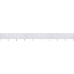 vidaXL Paravent 9 Panneaux Tissu 1200 x 80 cm Blanc Sable