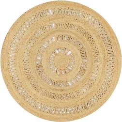 vidaXL håndlavet tæppe flettet jute Brun, Beige, Naturfarvet 120cm
