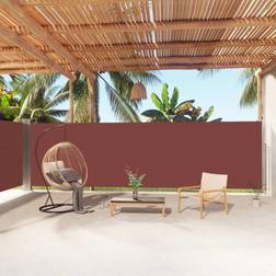 vidaXL Tenda Da Sole Laterale Retrattile Marrone 180x1000 cm