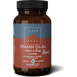 Terranova Vitamin D3 + K2-komplex 1000iu 50 50 st