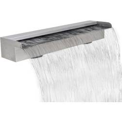 vidaXL Rectangular Waterfall Pool Fountain Stainless Steel 23.6"