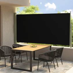 vidaXL Tenda Laterale Retrattile Per Patio 160x300 cm Nera - Nero