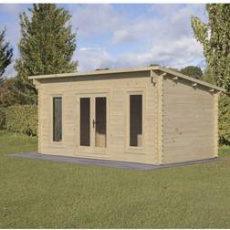 Forest Garden Elmley 5.0m 3.0m Log Double Glazed 34kg Plus Underlay (Surface du bâtiment )