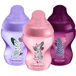 Tommee Tippee Closer to Nature Jungle Pinks Baby Bottle 3-pack 260ml