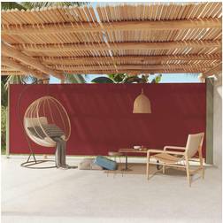 vidaXL Tenda da Sole Laterale Retrattile per Patio 200x600 cm Rossa