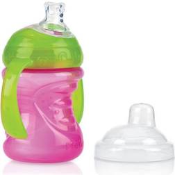 Nuby No-Spill juomakuppi 240ml alkaen 6 kk vaaleanpunainen väri