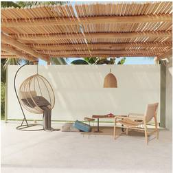 vidaXL Patio Retractable Side Awning Cream Cream