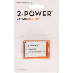 2-Power batteri til digitalkamera Canon LP-E17 7,2V 1040mAh