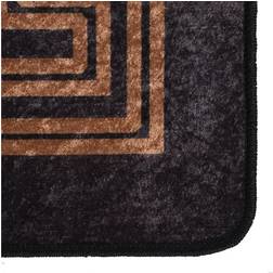 vidaXL Rug Washable Gold, Black