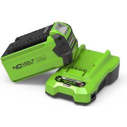 Greenworks 2936607, Batteri- og opladersæt, Lithium-Ion (Li-Ion) 2 At, 40 V, Boremaskine, Borehammer