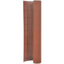 vidaXL Double-Sided Garden Fence Brown Porch Blind Windbreak