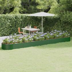 vidaXL green, 544 Garden Planter Powder-coated Raised Bed