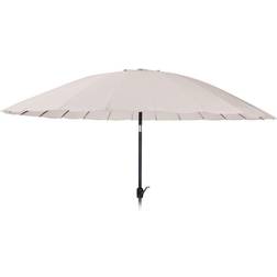 Koopman 325cm Aluminium Parasol Cream Tilt Mechanism Garden