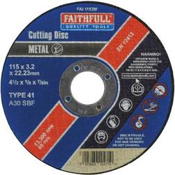 Faithfull Metal Cut Off Disc 115 X 3.2 X 22.23MM