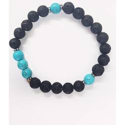 Yoga Studio Lava Stone & Mala Bead Bracelet