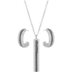 Montana Silversmiths Classic Haloed Beauty Jewelry Set - Silver/Diamonds