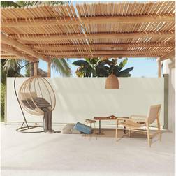 vidaXL Patio Retractable Side Awning 160x600 Cream