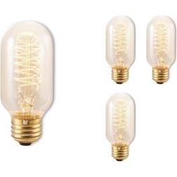 Bulbrite 40-Watt T14 Incandescent Light Bulb Medium Base (E26) Antique Nostalgic Thread 2200K (4-Pack)