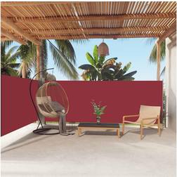 vidaXL Tenda da Sole Laterale Retrattile Rossa 140x600 cm - Rosso