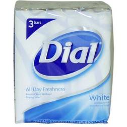 Dial Antibacterial Deodorant Bar Soap White 4 3 Bars