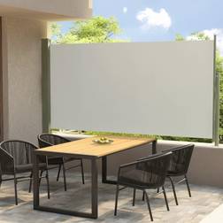 vidaXL Infällbar sidomarkis 160x300 gräddvit
